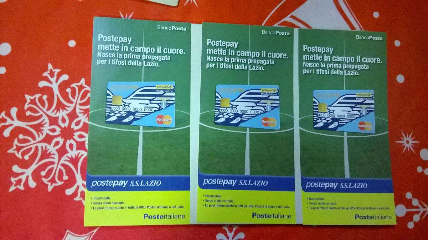 Cartaria PostePay squadra Lazio 